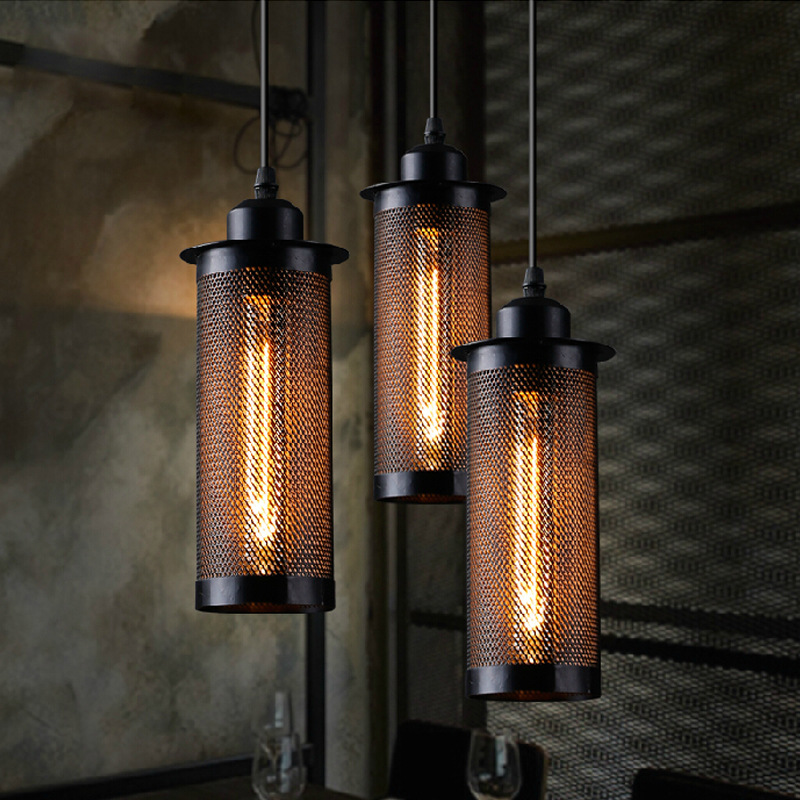 Home Of The Year Bathroom - Retro Mesh Cage Pendant Light Loft