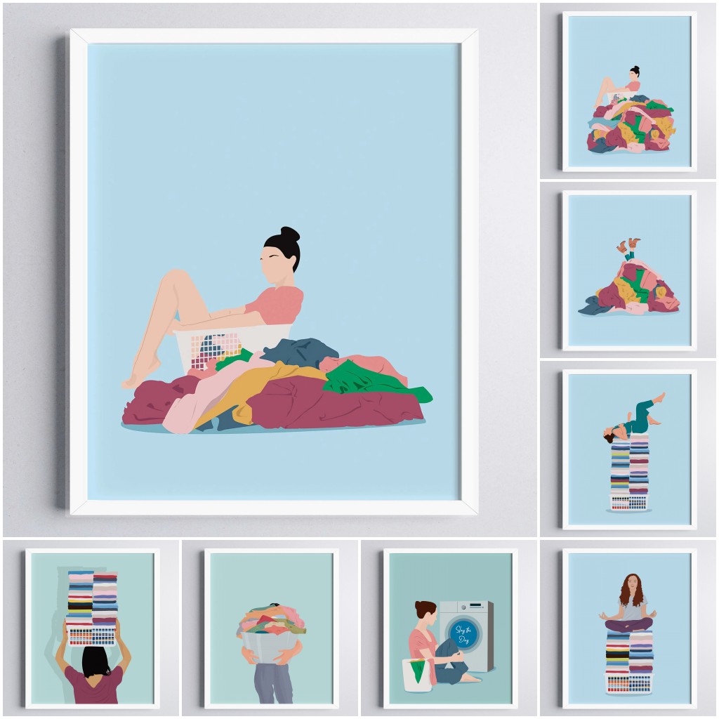 Home Bathroom Colors - 2026 Pastel Colors Art Print Laundry
