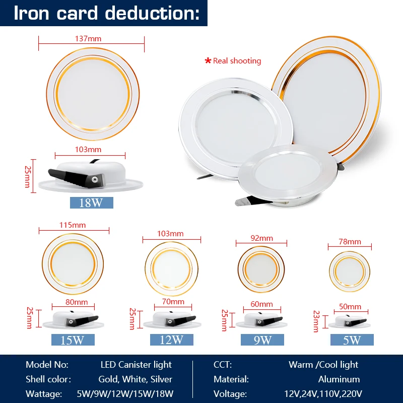 10pcs/lot Led Downlight  AC 22 - Home Of The Year Bathroom ulasan dan harga
