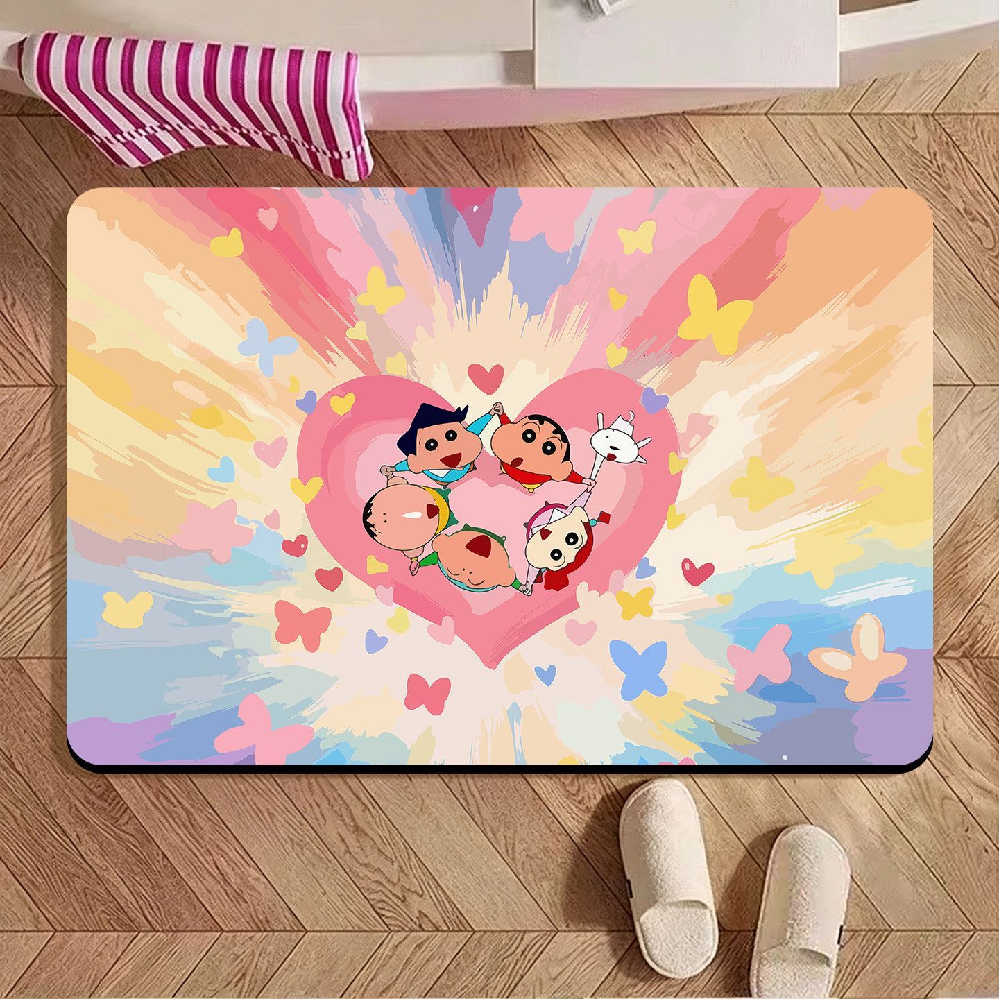 Crayon Shin‑chan Irregular Bat - Non Slip Bath Mat ulasan dan harga