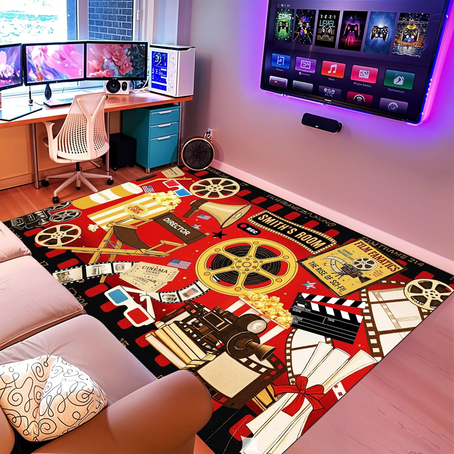 Custom Name Cinema Theme Carpe - Home Bathroom Movie ulasan dan harga