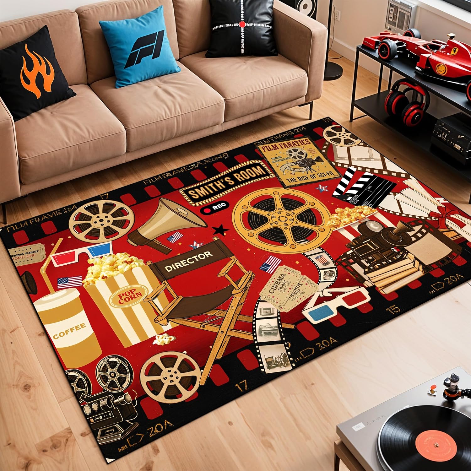 Custom Name Cinema Theme Carpe - Home Bathroom Movie ulasan dan harga