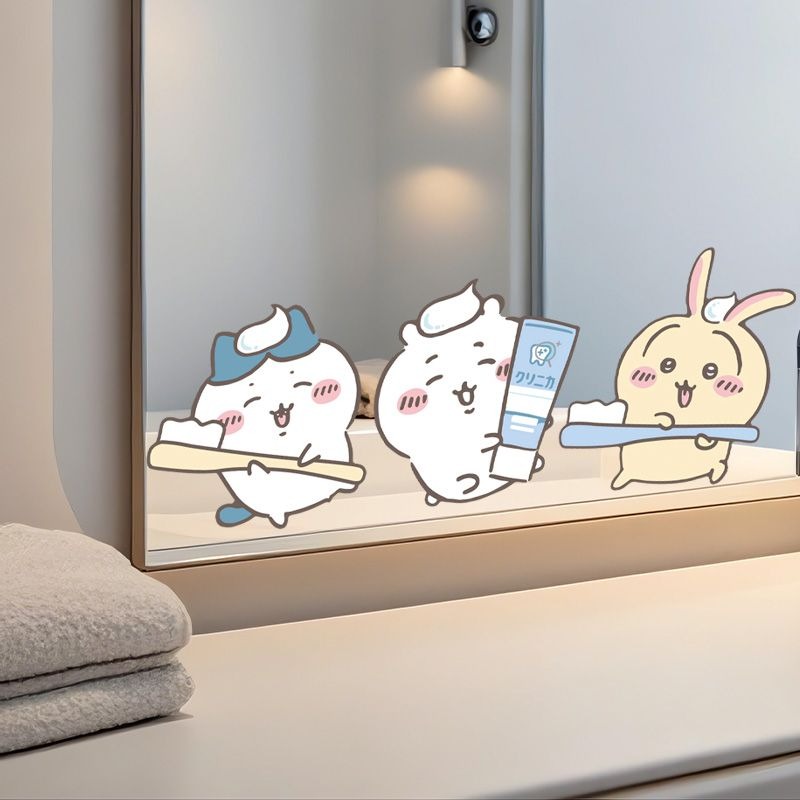 Hot Chiikawa Mirror Stickers S - Home Theater Bathroom ulasan dan harga