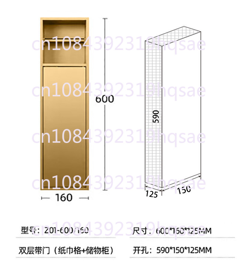 Stainless Steel Niche Conceale - Toilet Brush Holder ulasan dan harga