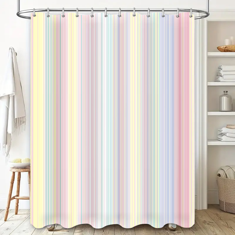 Soft Striped Shower Curtain Pa - Home Bathroom Colors ulasan dan harga