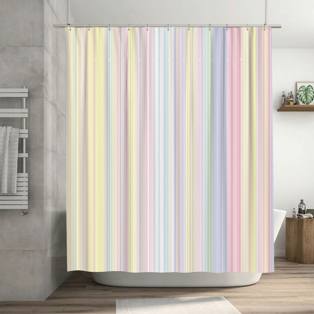 Soft Striped Shower Curtain Pa - Home Bathroom Colors ulasan dan harga