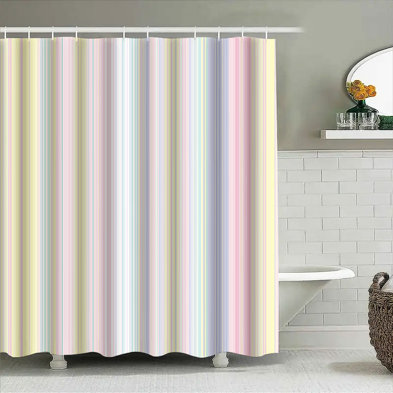 Soft Striped Shower Curtain Pa - Home Bathroom Colors ulasan dan harga