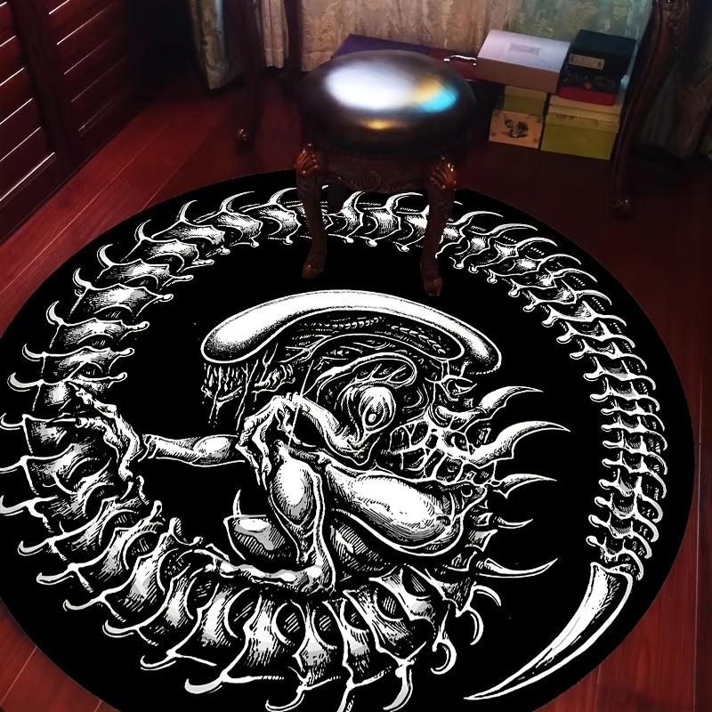 Round Alien Xenomorph Rug Sci- - Home Bathroom Movie ulasan dan harga