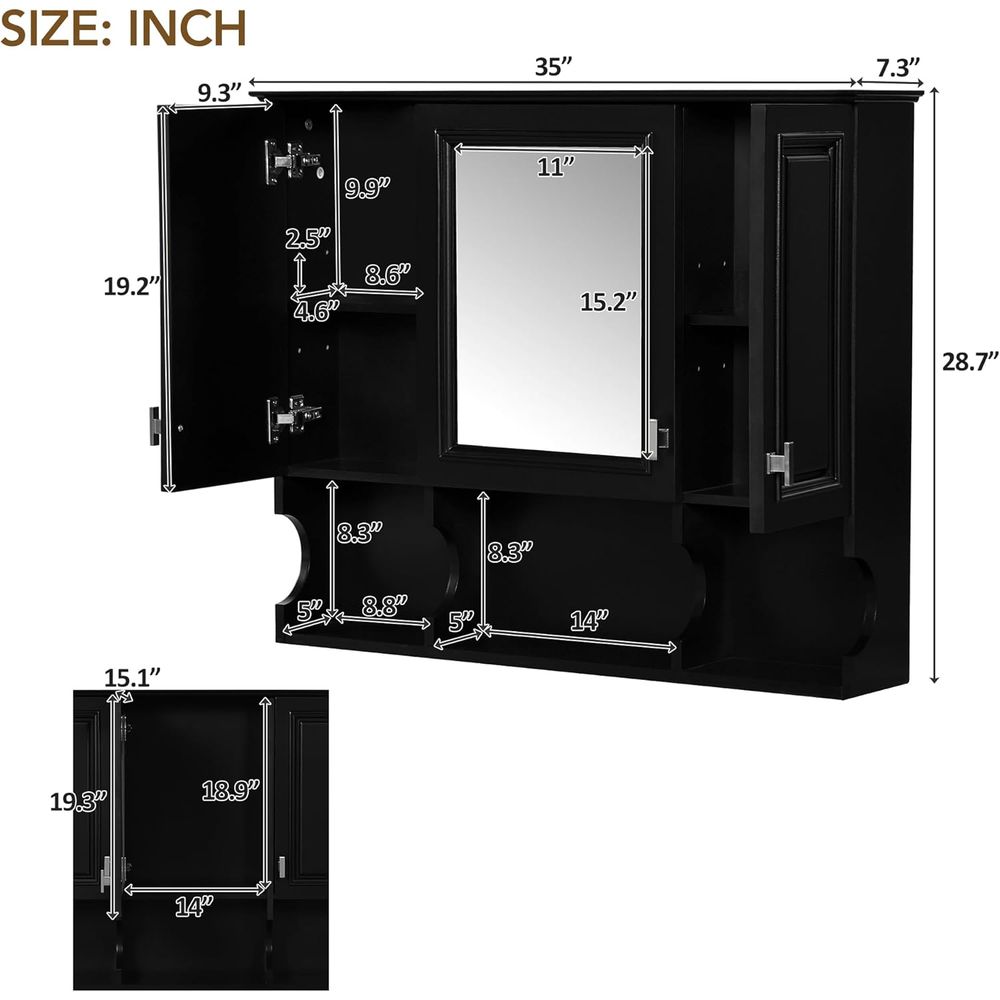 Bathroom Wall Cabinet with Mir - Bathroom Cabinet Mirror ulasan dan harga