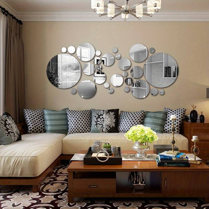 26 PCs 3D Acrylic Mirror Wall  - Home Theater Bathroom ulasan dan harga
