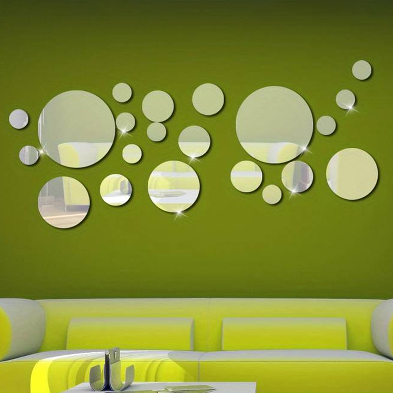 26 PCs 3D Acrylic Mirror Wall  - Home Theater Bathroom ulasan dan harga