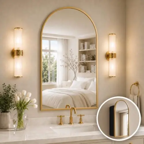 Arched Medicine Cabinet Mirror - Bathroom Cabinet Mirror ulasan dan harga