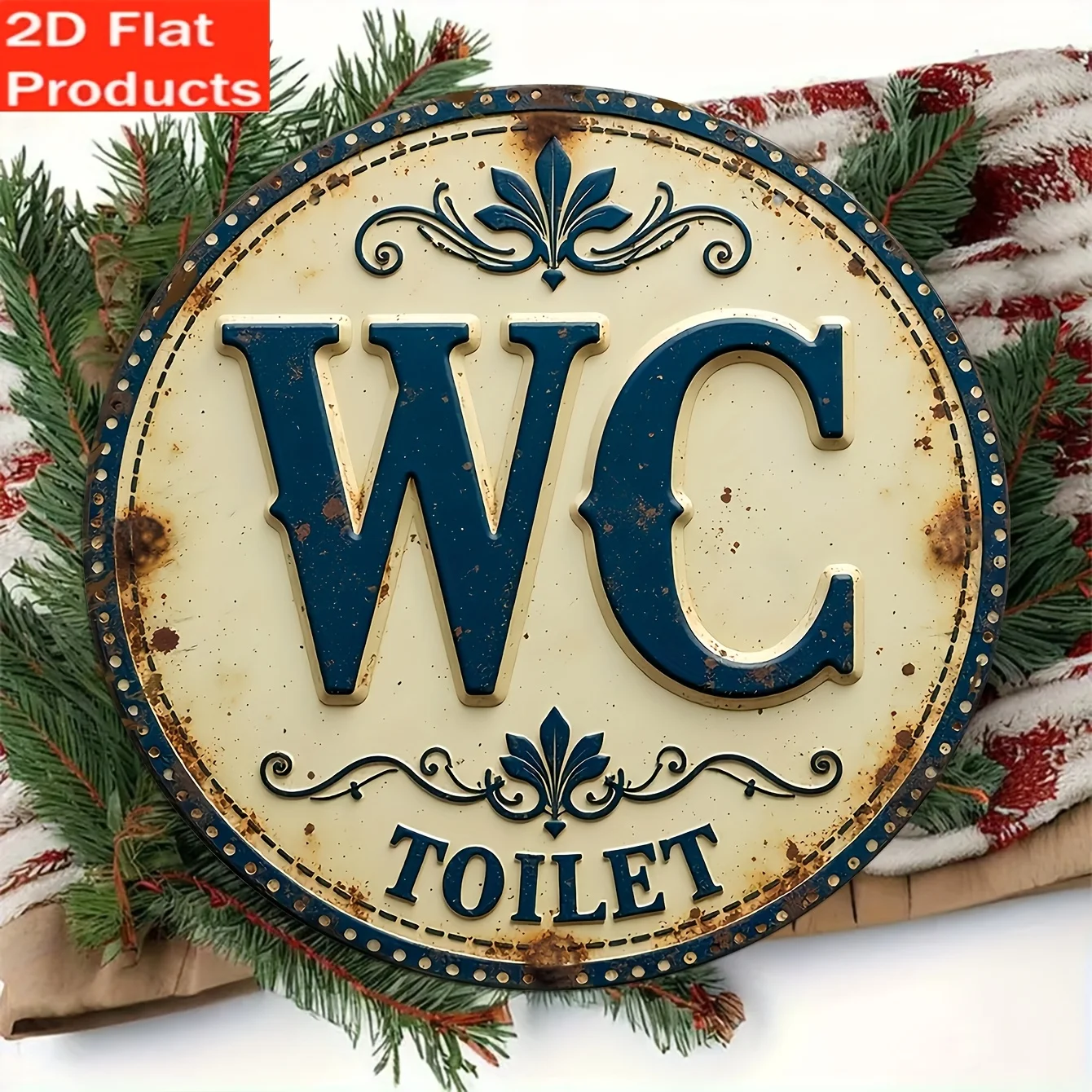 Retro wooden bathroom sign, su - Home Of The Year Bathroom ulasan dan harga