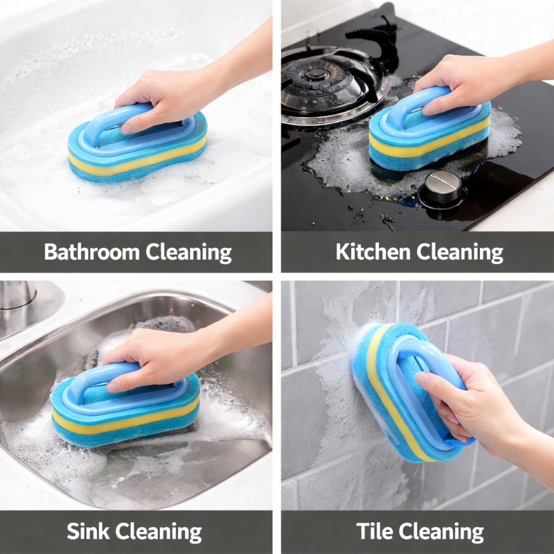 Household Cleaning Brush with  - Home Kitchen Bathroom Cleaning ulasan dan harga