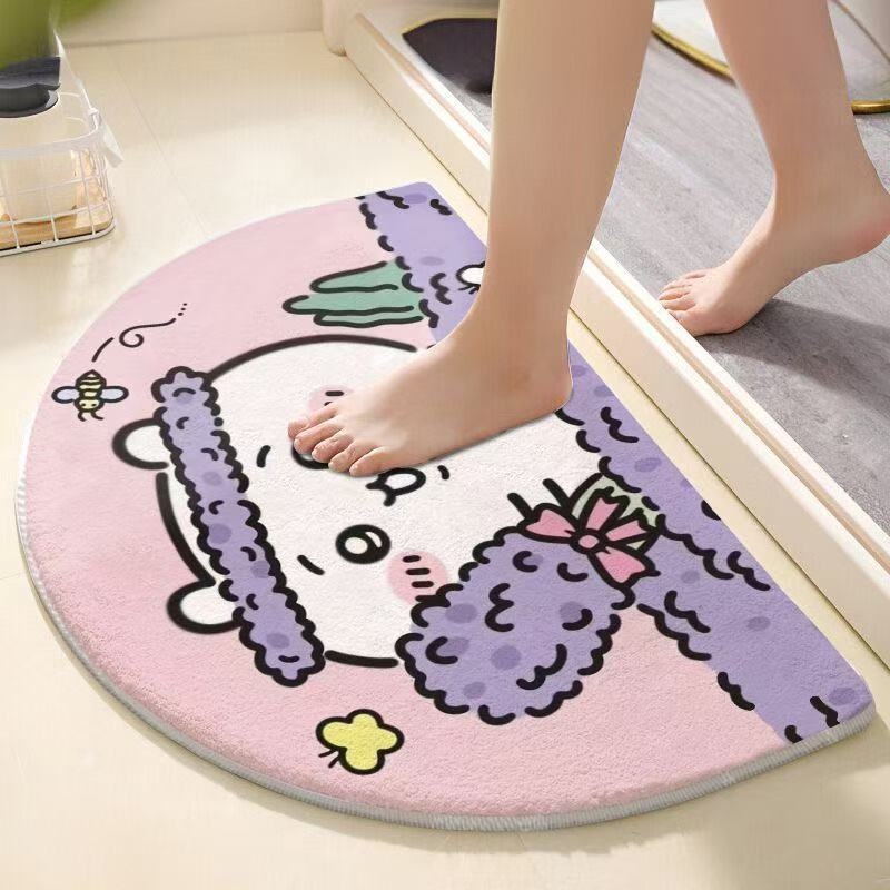 Chiikawa Semi Circle Bath Mat  - Non Slip Bath Mat ulasan dan harga