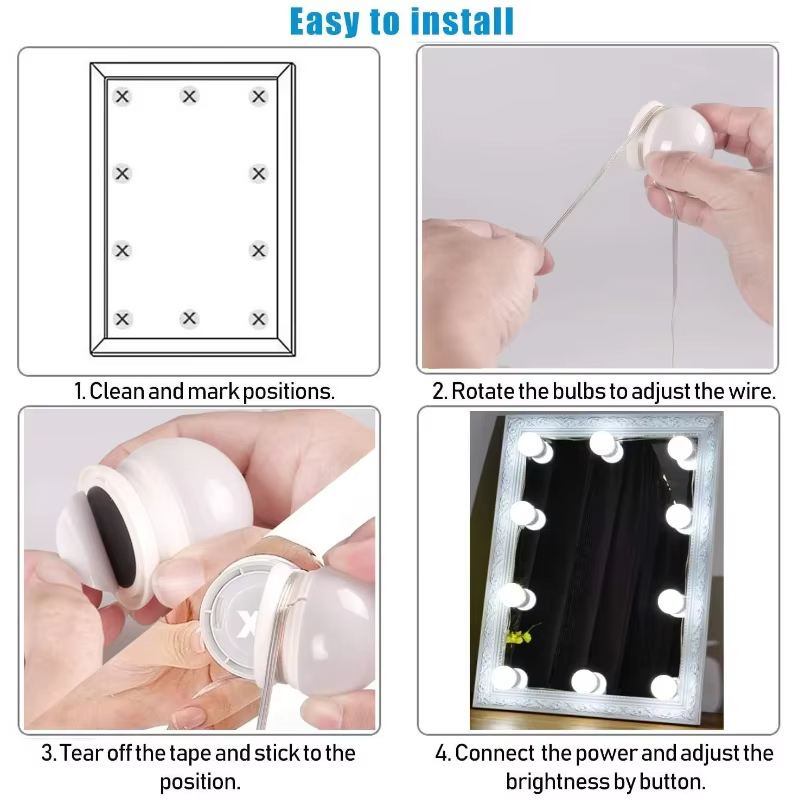 10 LED Vanity Mirror Light Bul - Home Theater Bathroom ulasan dan harga