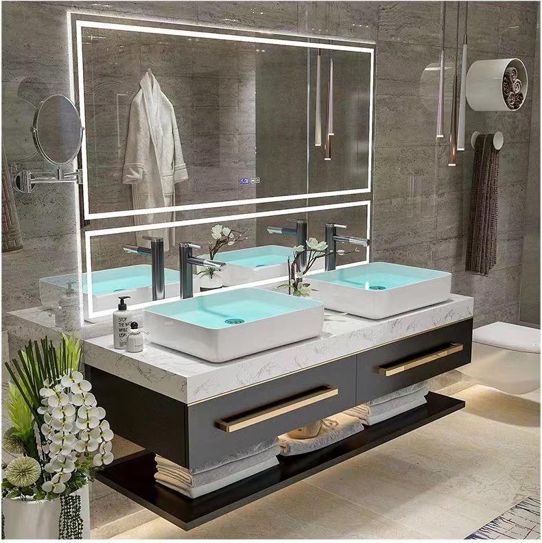 Luxury Large LED Backlit Smart - Bathroom Cabinet Mirror ulasan dan harga