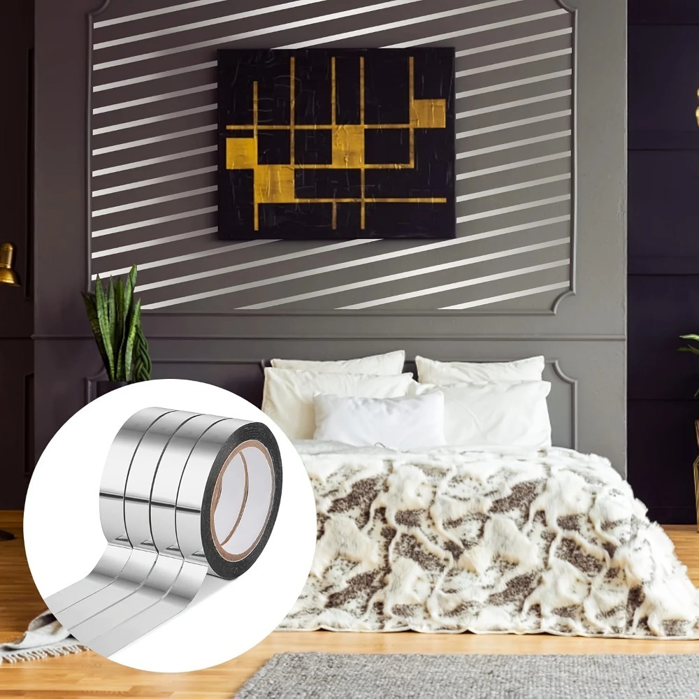 Silvery Metallic Mirror Tape,A - Home Theater Bathroom ulasan dan harga