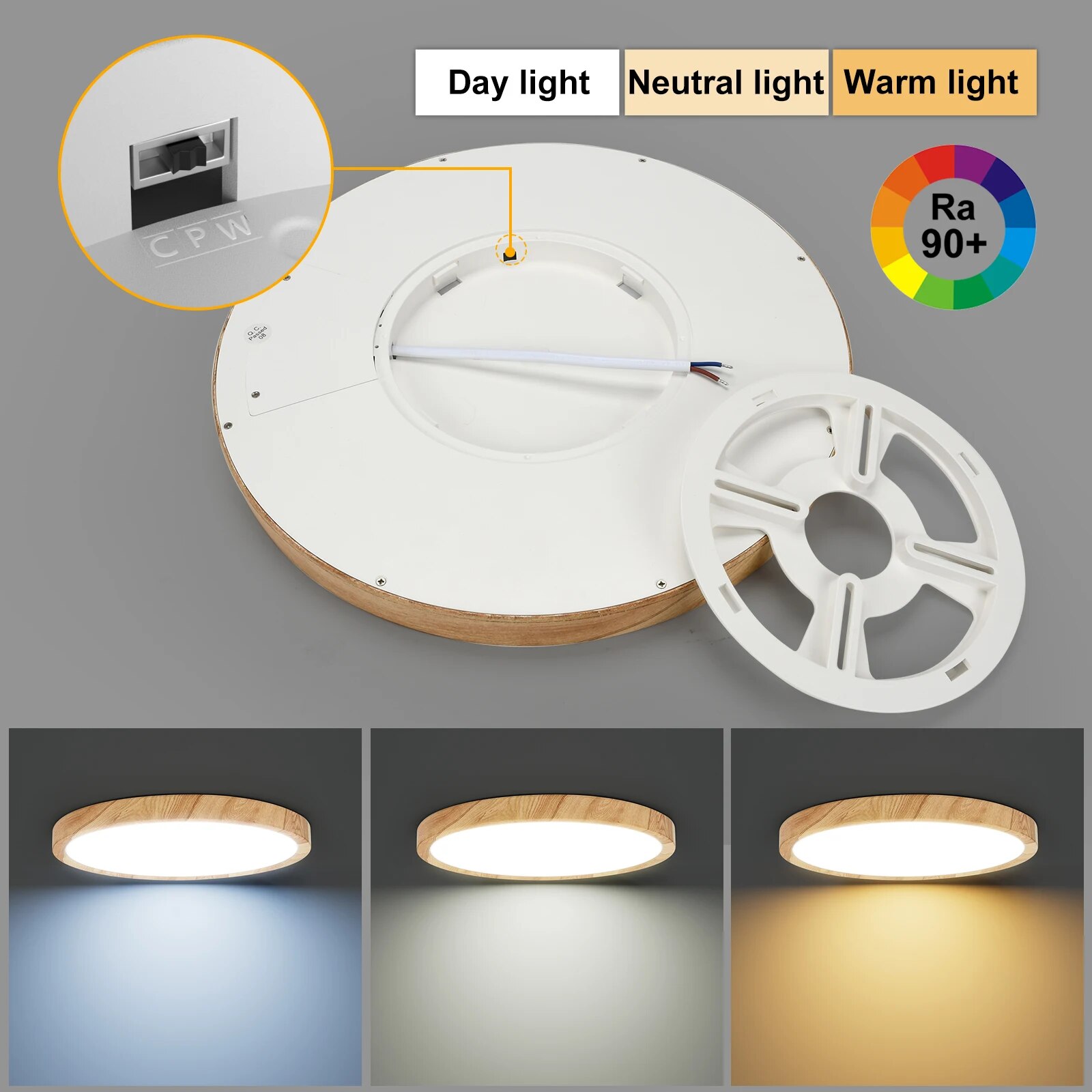 LVL LED Ceiling Light Wood Gra - Home Bathroom Colors ulasan dan harga