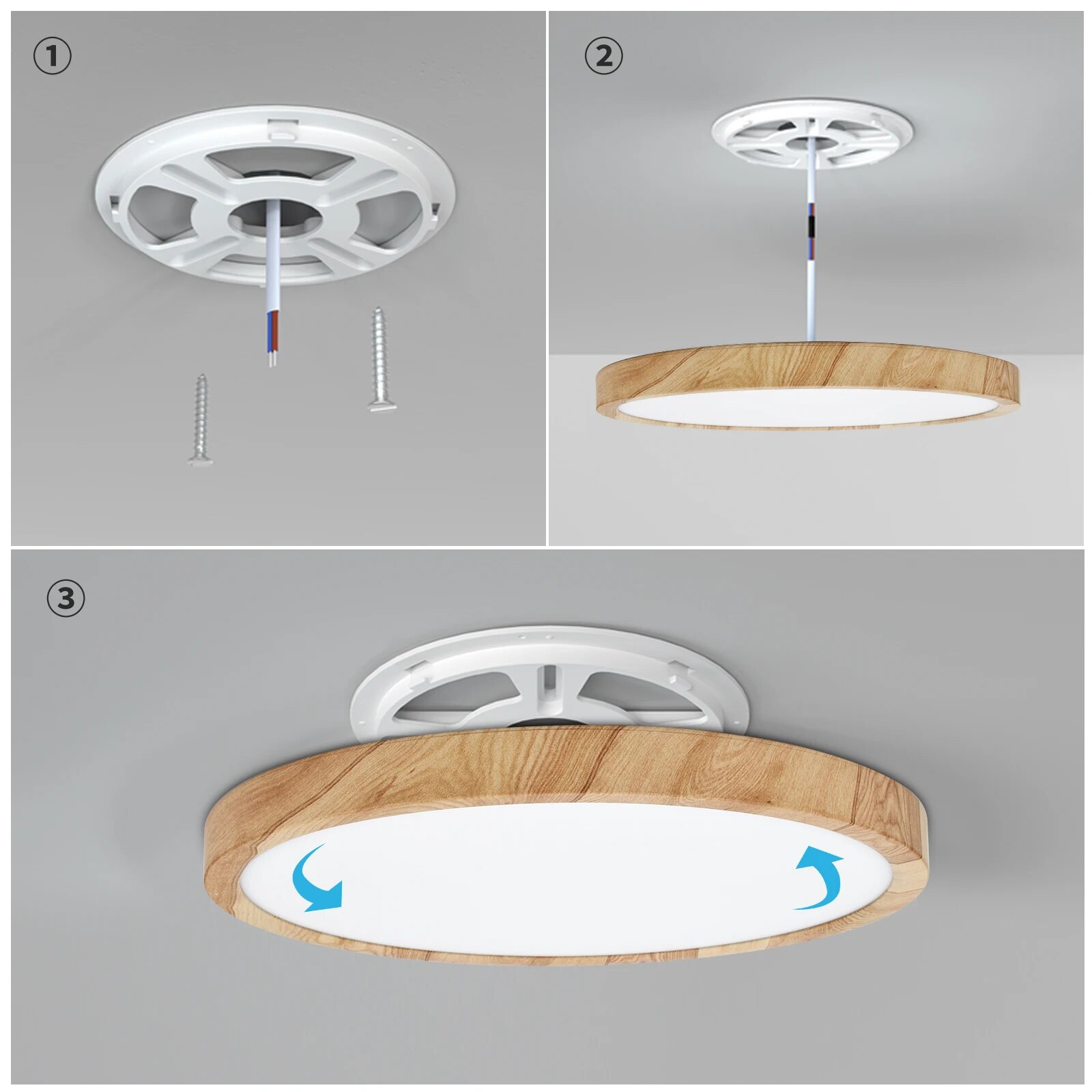 LVL LED Ceiling Light Wood Gra - Home Bathroom Colors ulasan dan harga