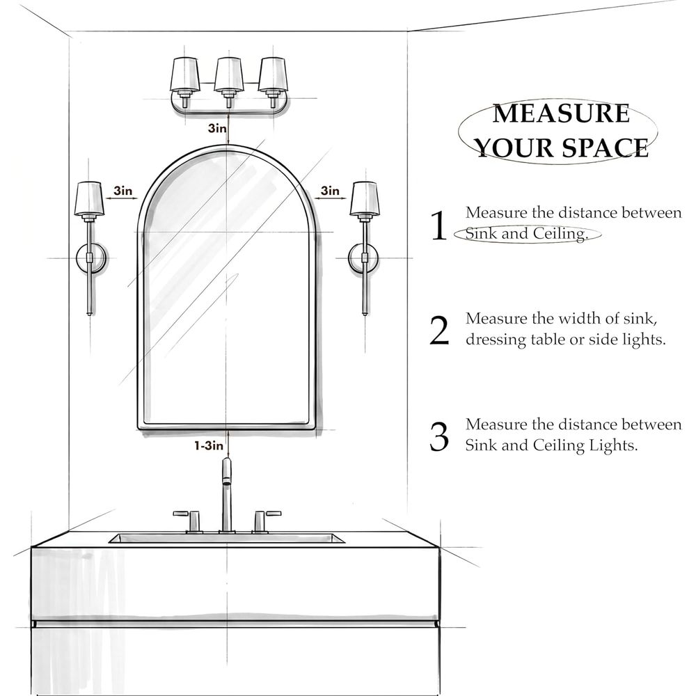 Luxurious Arched Gold Bathroom - Bathroom Cabinet Mirror ulasan dan harga