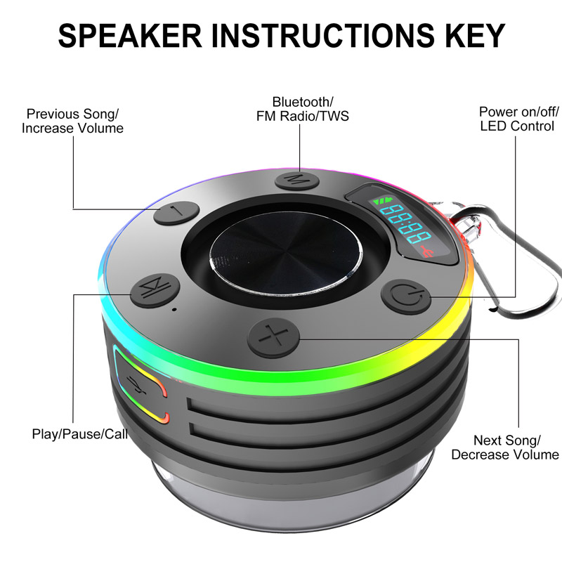 Shower Bluetooth 5.3 Speaker W - Home Bathroom Called ulasan dan harga