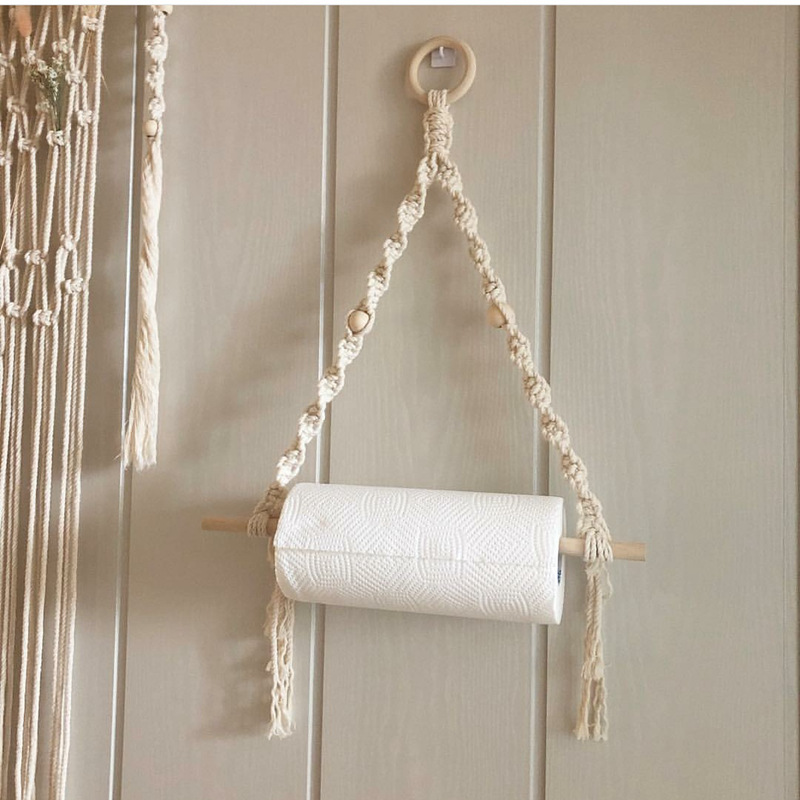 Macrame Paper Towel Holder Mac - Tiny Home Bathroom Kit ulasan dan harga