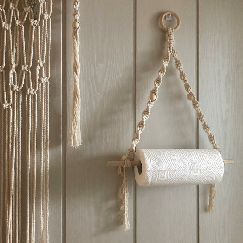 Macrame Paper Towel Holder Mac - Tiny Home Bathroom Kit ulasan dan harga