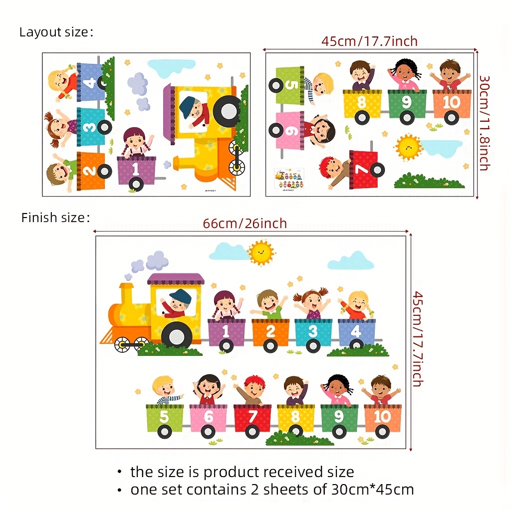 2Pcs Colorful Educational Digi - Home One Bathroom ulasan dan harga