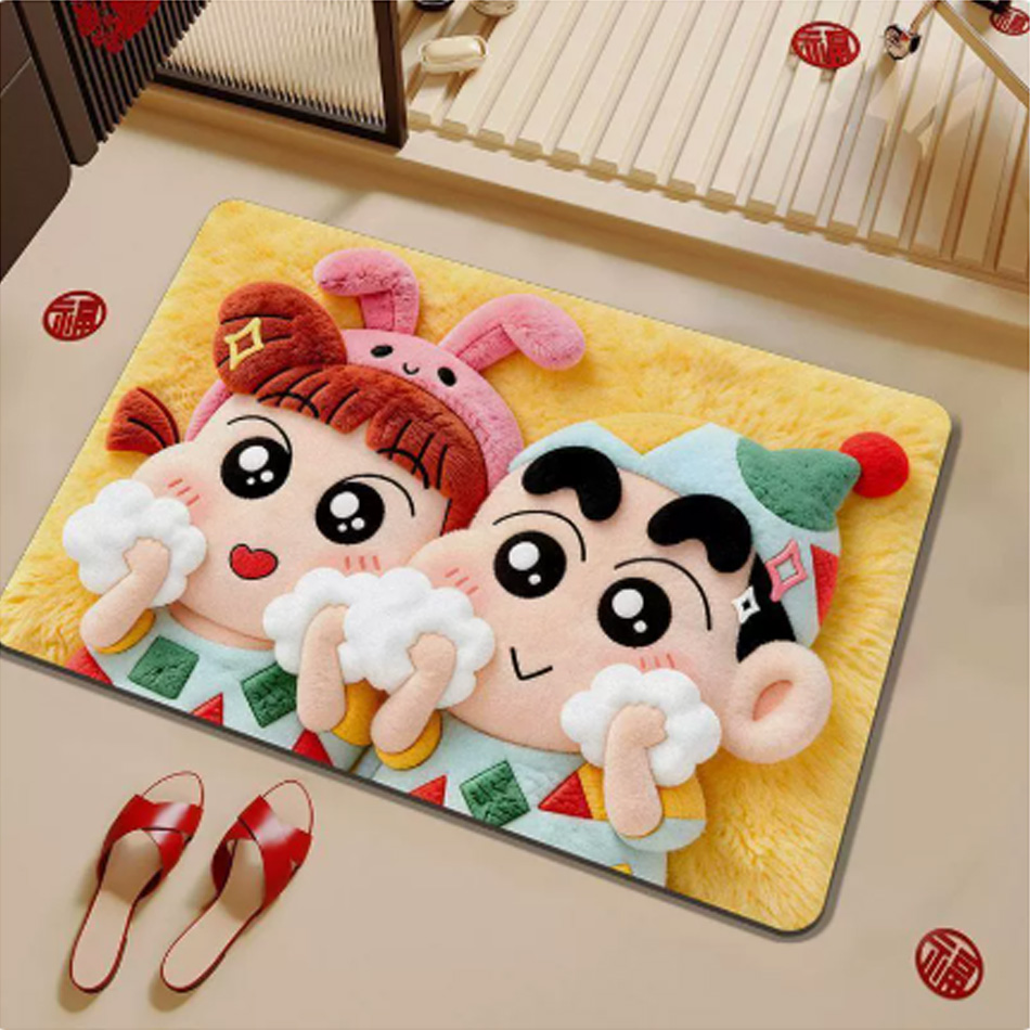 2027 Cartoon Diatomaceous Eart - Non Slip Bath Mat ulasan dan harga