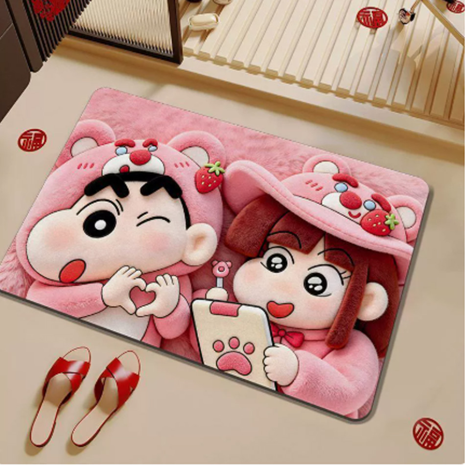 2027 Cartoon Diatomaceous Eart - Non Slip Bath Mat ulasan dan harga