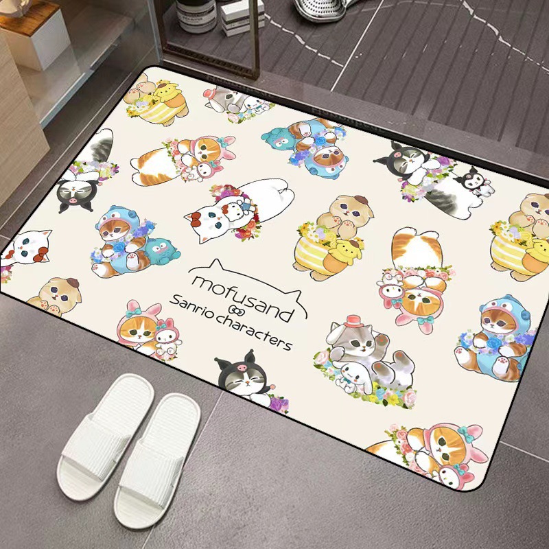 Mofusand Cartoon Diatom Mud Ab - Non Slip Bath Mat ulasan dan harga