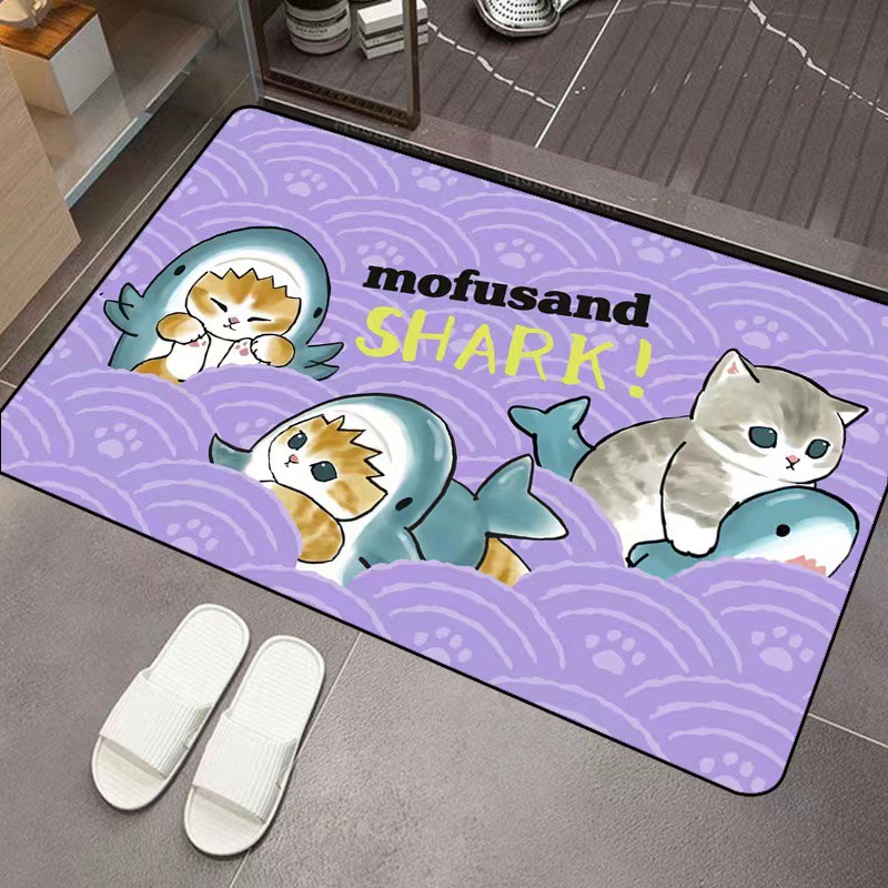 Mofusand Cartoon Diatom Mud Ab - Non Slip Bath Mat ulasan dan harga