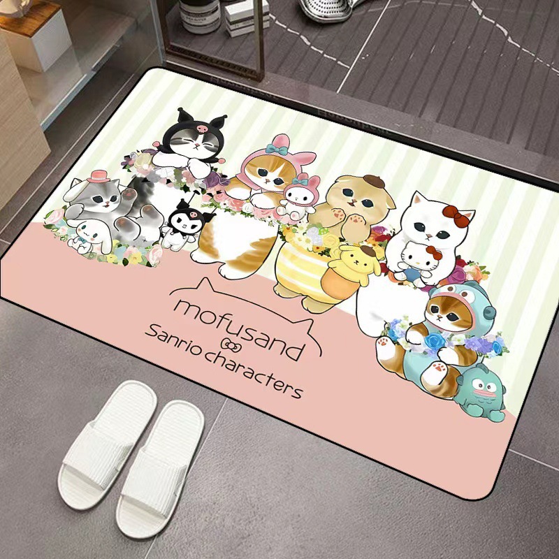 Mofusand Cartoon Diatom Mud Ab - Non Slip Bath Mat ulasan dan harga
