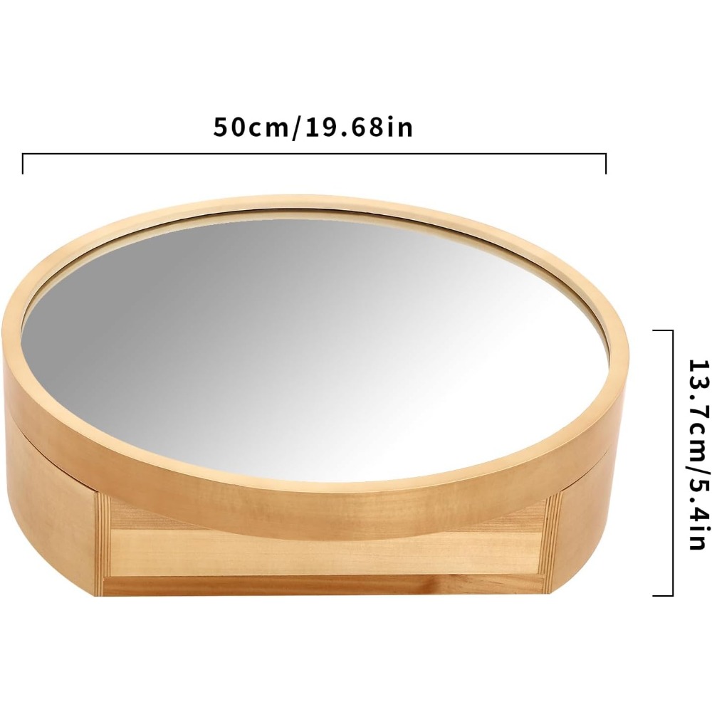 Dual-Purpose Wall-Mounted Wood - Bathroom Cabinet Mirror ulasan dan harga