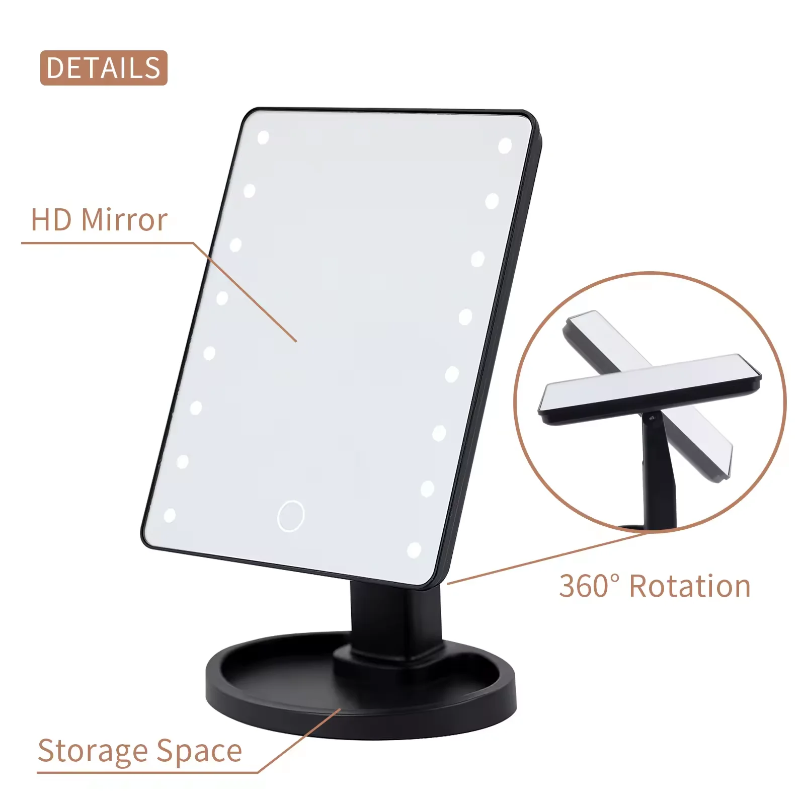 Square Vanity Lighted Makeup M - Home Theater Bathroom ulasan dan harga