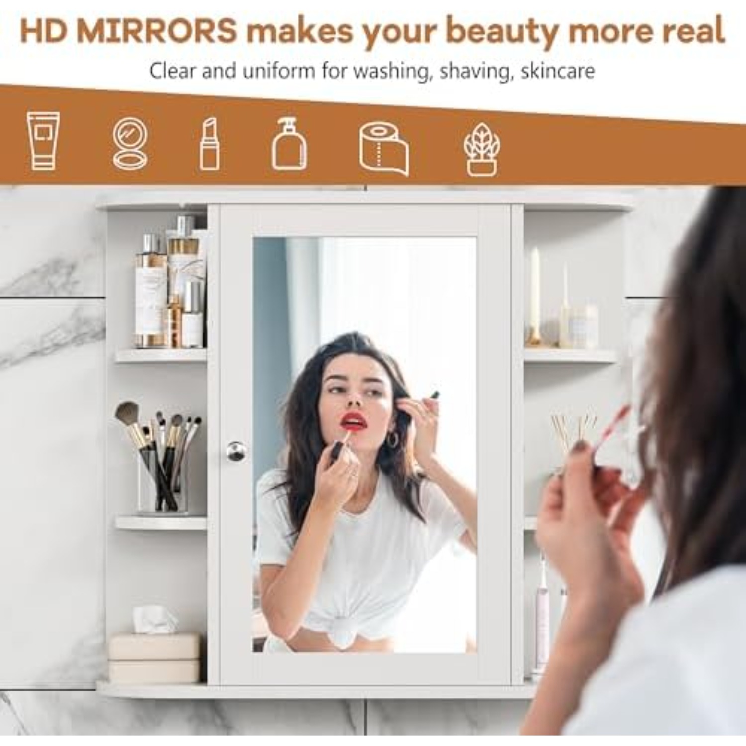 Bathroom Medicine Cabinet, Bat - Bathroom Cabinet Mirror ulasan dan harga