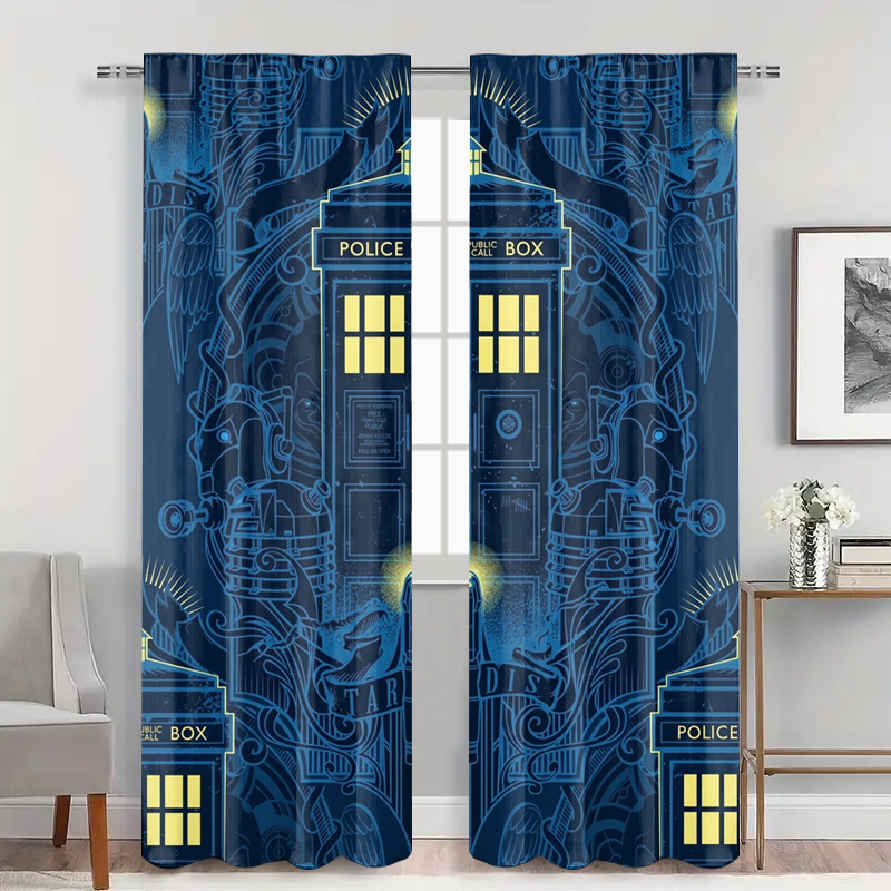 Vintage Blue Graphic Police Ca - Home Bathroom Called ulasan dan harga