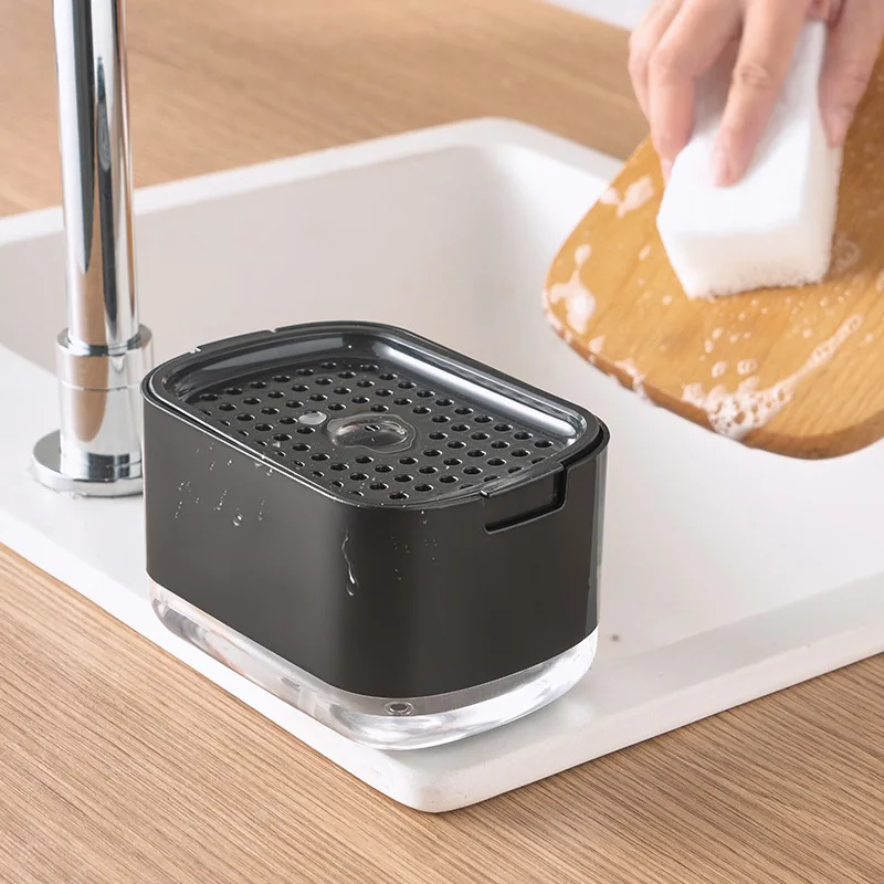 Soap Dispenser With Sponge Hol - Home Kitchen Bathroom Cleaning ulasan dan harga