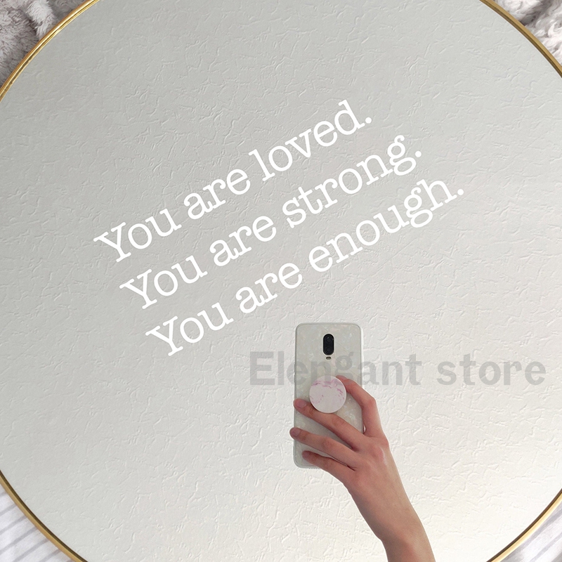 I Am Loved Worthy Enough Mirro - Home Theater Bathroom ulasan dan harga