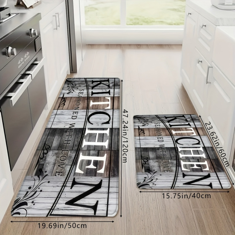 VIKAMA Retro Wood Grain Kitche - Home Kitchen Bathroom Cleaning ulasan dan harga