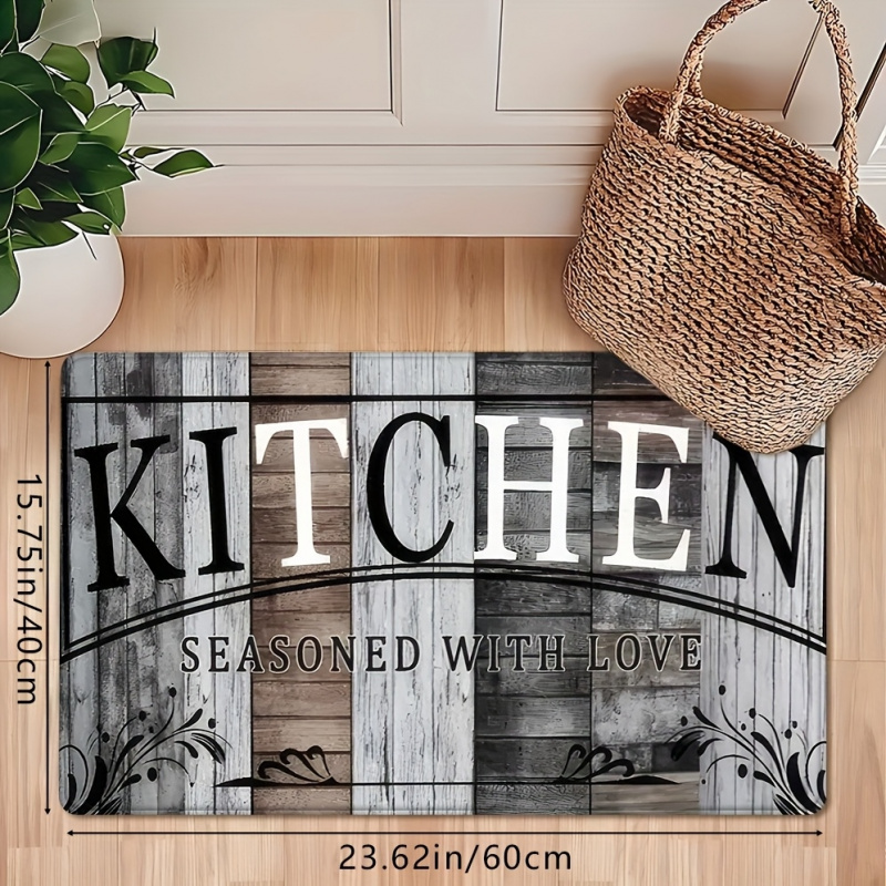VIKAMA Retro Wood Grain Kitche - Home Kitchen Bathroom Cleaning ulasan dan harga